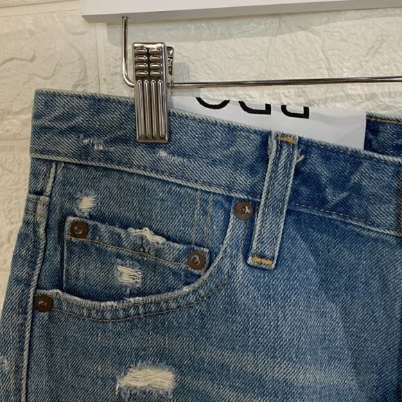 BRAND NEW BDG DOLPHIN LOW RISE DENIM SHORTS | MEDIUM BLUE WASH | CHEEKY MODERN E - Picture 3 of 8